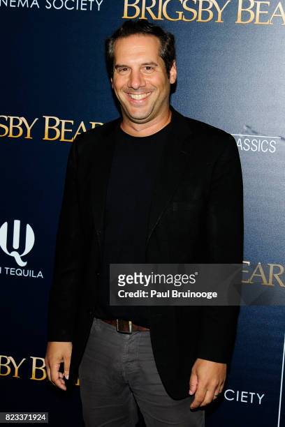 Seth Herzog attends Sony Pictures Classics & The Cinema Society host a screening of "Brigsby Bear" at Landmark Sunshine Cinema on July 26, 2017 in...