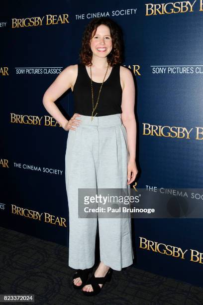 Vanessa Bayer attends Sony Pictures Classics & The Cinema Society host a screening of "Brigsby Bear" at Landmark Sunshine Cinema on July 26, 2017 in...