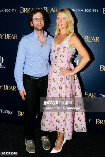 Kyle Mooney and Claire Danes attend Sony Pictures Classics & The Cinema Society host a screening of "Brigsby Bear" at Landmark Sunshine Cinema on...