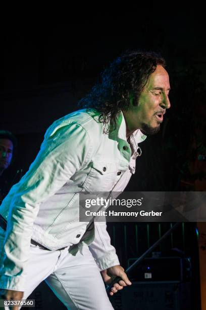 Steve Augeri performs at Citi Presents Journey Former Lead Vocalist Steve Augeri & Asia featuring John Payne at The Grove Summer Concert Series on...