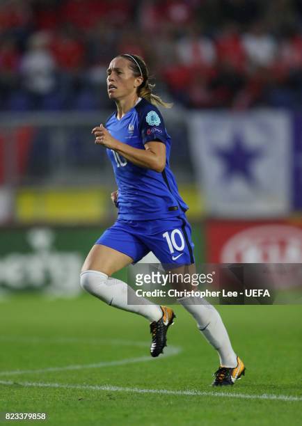 Camille Abily of France in action during the UEFA Women's Euro 2017 Group C match between Switzerland and France at Rat Verlegh Stadion on July 26,...