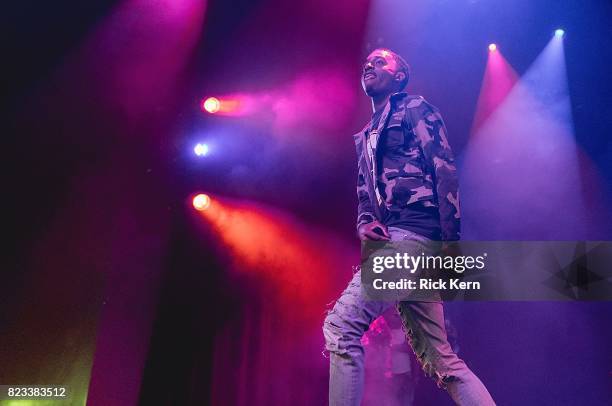 Rapper Playboi Carti performs in concert at Emo's on July 26, 2017 in Austin, Texas.