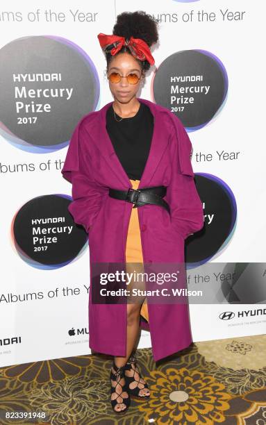 Judge Lianne La Havas attends The Hyundai Mercury Prize Nominations Announcement at The Langham Hotel on July 27, 2017 in London, United Kingdom.