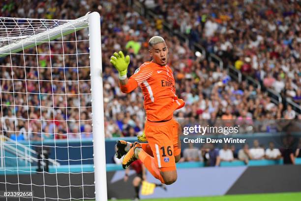 Alphonse Areola of PSG during the International Champions Cup match between Paris Saint Germain and Juventus Turin at Hard Rock Stadium on July 26,...