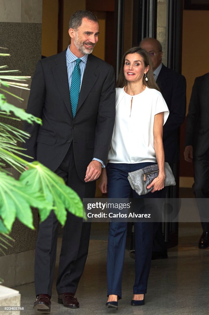 Spanish Royals Visit The 016 Telefonic Hotline Central For Gender Violence Assistance