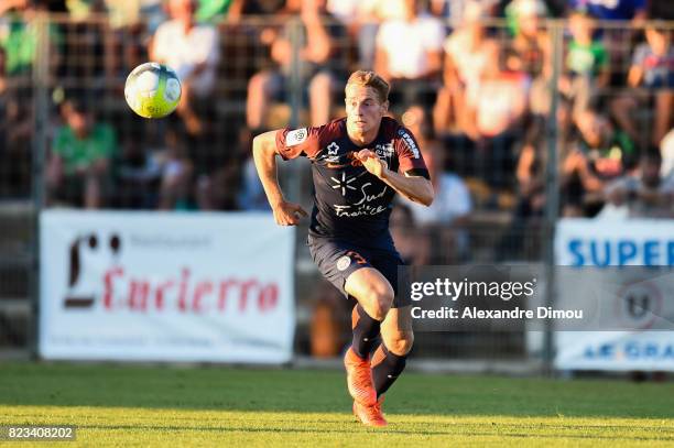 Nicolas Cozza of Montpellier during the Friendly match between Montpellier and Saint Etienne on July 26, 2017 in Grau-du-Roi, France.