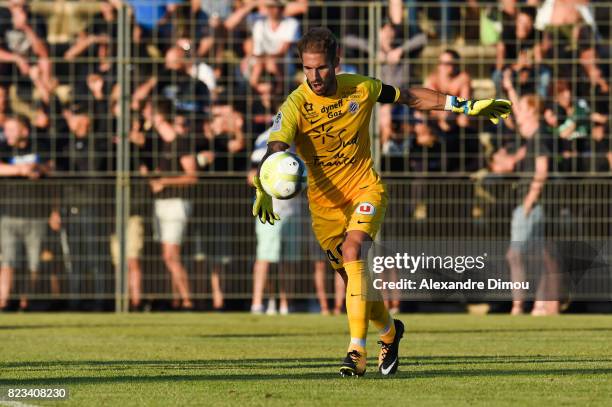 Benjamin Lecomte of Montpellier during the Friendly match between Montpellier and Saint Etienne on July 26, 2017 in Grau-du-Roi, France.