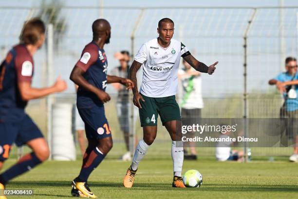Leo Lacroix of Saint Etienne during the Friendly match between Montpellier and Saint Etienne on July 26, 2017 in Grau-du-Roi, France.