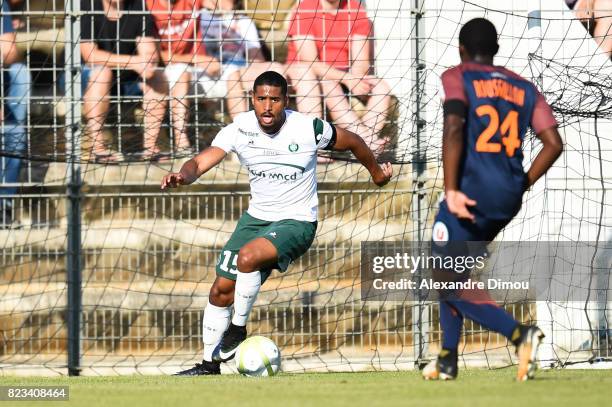 Saidy Janko of Saint Etienne during the Friendly match between Montpellier and Saint Etienne on July 26, 2017 in Grau-du-Roi, France.