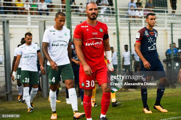 Jessy Moulin of Saint Etienne during the Friendly match between Montpellier and Saint Etienne on July 26, 2017 in Grau-du-Roi, France.