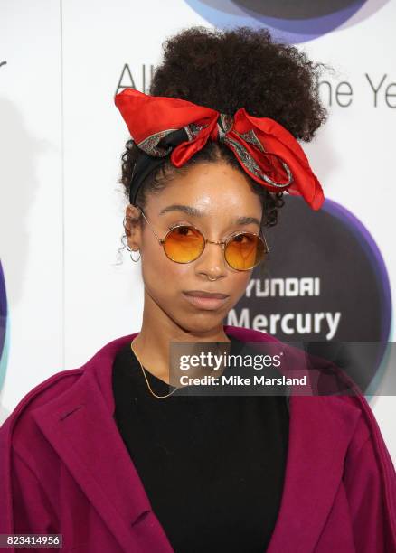 Lianne La Havas attends The Hyundai Mercury Prize at The Langham Hotel on July 27, 2017 in London, United Kingdom.