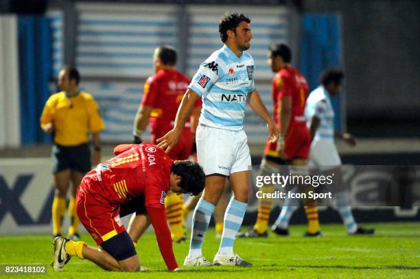 Armand BATTLE / Jonathan WISNIEWSKI - - Racing Metro 92 / Perpignan - 11eme journee de TOP 14 - Stade Yves Du Manoir - Colombes -,