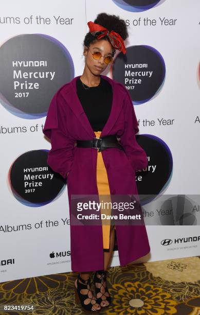 Lianne La Havas attends the nominations of the Hyundai Mercury Prize at The Langham Hotel on July 27, 2017 in London, England.