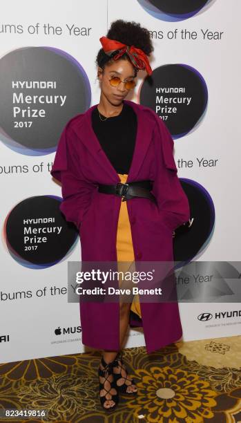 Lianne La Havas attends the nominations of the Hyundai Mercury Prize at The Langham Hotel on July 27, 2017 in London, England.