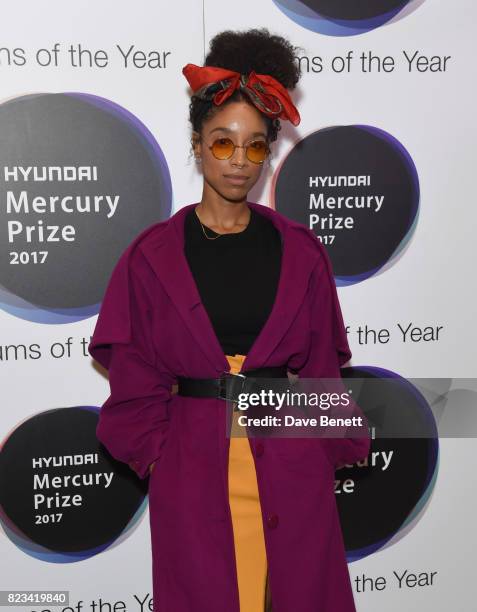 Lianne La Havas attends the nominations of the Hyundai Mercury Prize at The Langham Hotel on July 27, 2017 in London, England.