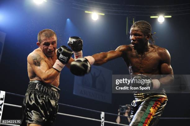 Avtandil KHURTSIDZE / Hassan N'DAM - - Championnat du Monde WBA des poids Moyens - Palais des Sports - Paris,