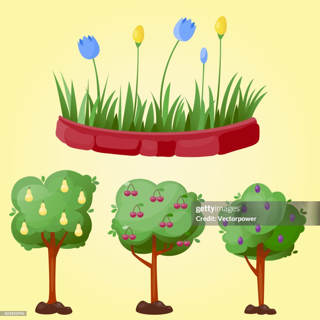 Hojas De Dibujos Animados Fondo De Planta De Árbol Verde Vector Verano Hoja  Ilustración de stock - Getty Images