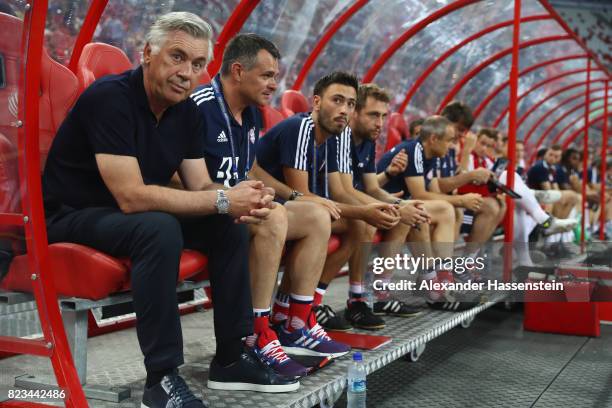 Carlo Ancelotti, head coach of FC Bayern Muenchen looks on prior to the International Champions Cup 2017 match between Bayern Muenchen and Chelsea FC...