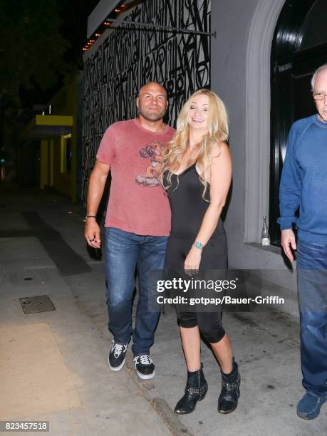 Randy Couture and Mindy Robinson are seen on July 26, 2017 in Los Angeles, California.