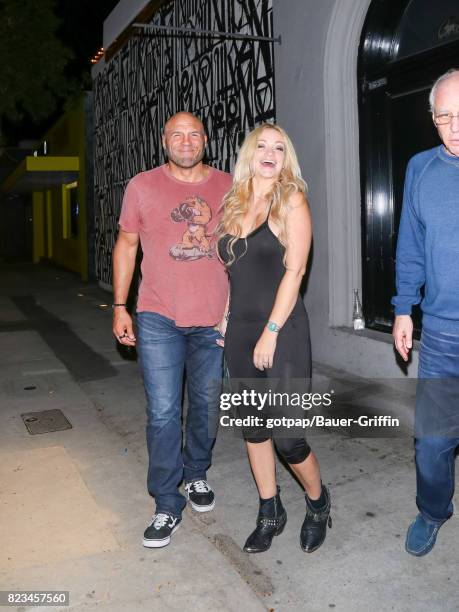 Randy Couture and Mindy Robinson are seen on July 26, 2017 in Los Angeles, California.