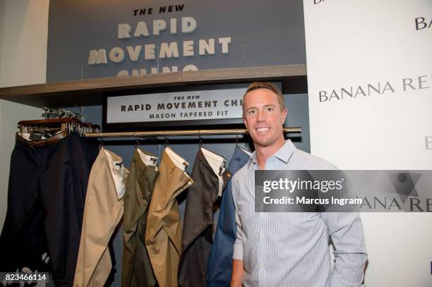 Banana Republic and Falcons quarterback Matt Ryan introduce Men's Style Council and Rapid Movement Chinos at Banana Republic Lenox Square on July 25,...