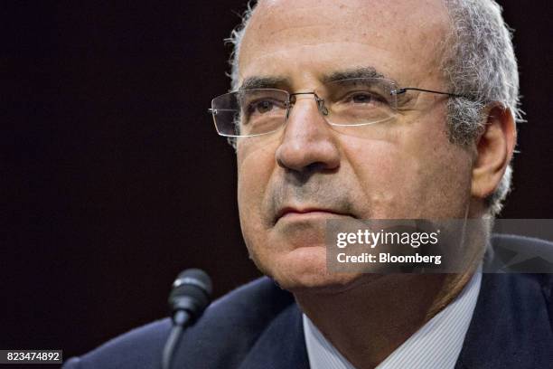 William Browder, co-founder and chief executive officer of Hermitage Capital LLP, listens during a Senate Judiciary Committee hearing in Washington,...