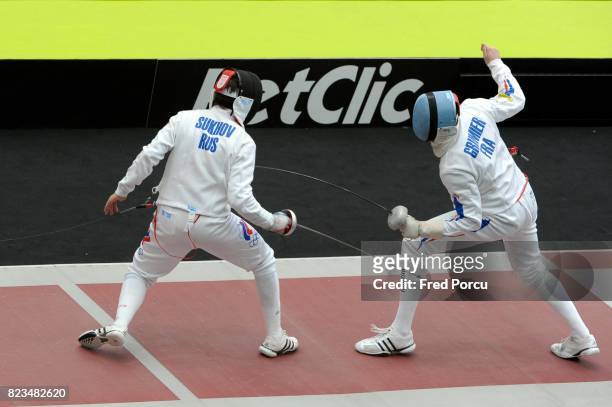 Gauthier GRUMIER - France / Russie - - 1/2 Finale Epee Hommes par equipe - Championnats du Monde 2010 - Paris,