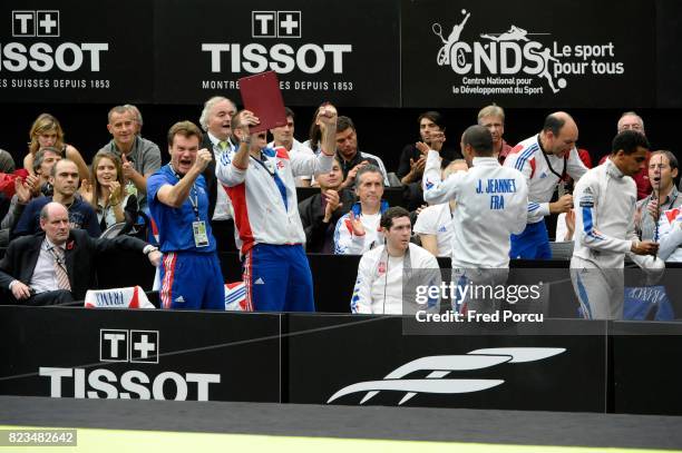 Jerome ROUSSAT / Eric SRECKI / Gauthier GRUMIER Jerome JEANNET / Jean Michel LUCENAY - France / Russie - - 1/2 Finale Epee Hommes par equipe -...