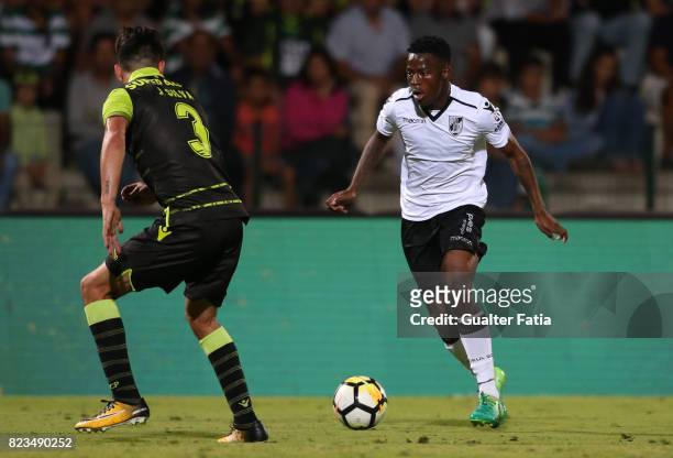 Vitoria Guimaraes forward Phakamani Mahlambi from South Africa in action during Pre-Season Friendly match between Sporting CP and Vitoria Guimaraes...