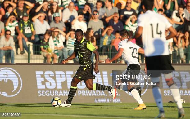 Sporting CP forward Seydou Doumbia from Ivory Coast in action during Pre-Season Friendly match between Sporting CP and Vitoria Guimaraes at Estadio...