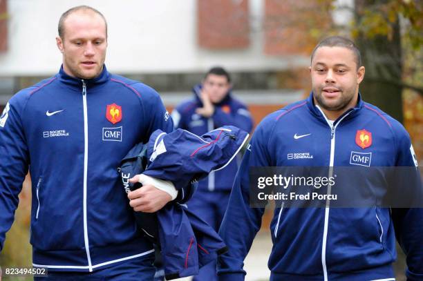 Julien BONNAIRE / Luc DUCALCON - - Entrainement de l equipe de France a Marcoussis - ,