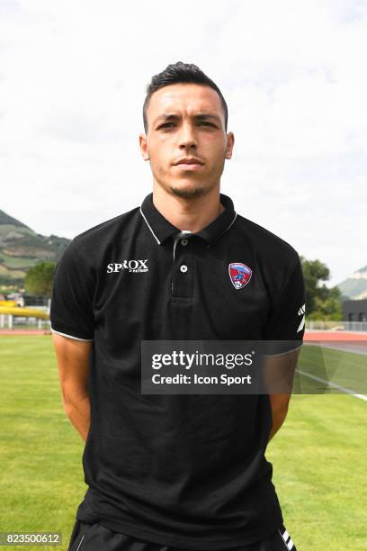 Mathias Pereira LAge of Clermont during the friendly match between Montpellier Herault and Clermont foot on July 19, 2017 in Millau, France.