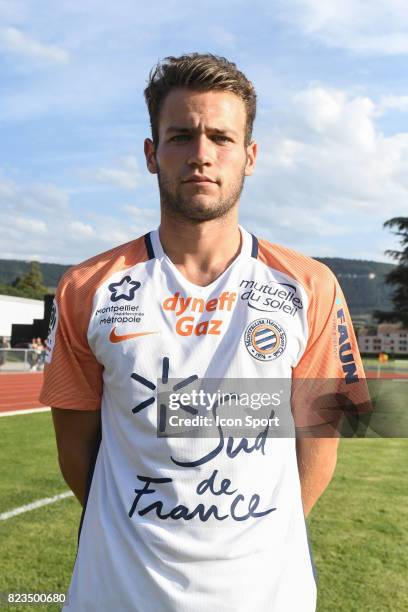 Morgan Cesco of Montpellier during the friendly match between Montpellier Herault and Clermont foot on July 19, 2017 in Millau, France.