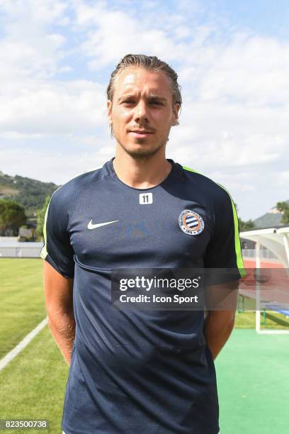 Kevien Berigaud of Montpellier during the friendly match between Montpellier Herault and Clermont foot on July 19, 2017 in Millau, France.