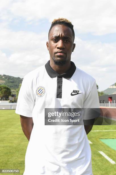 Isaac Mbanza of Montpellier during the friendly match between Montpellier Herault and Clermont foot on July 19, 2017 in Millau, France.