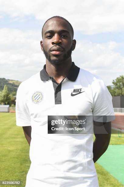 Jonathan Ikone of Montpellier during the friendly match between Montpellier Herault and Clermont foot on July 19, 2017 in Millau, France.