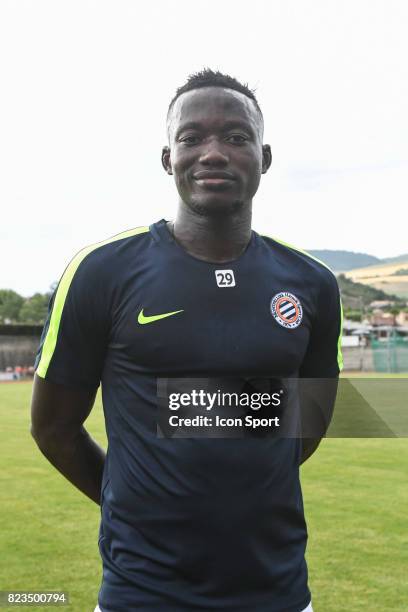 Casimir Ninga of Montpellier during the friendly match between Montpellier Herault and Clermont foot on July 19, 2017 in Millau, France.