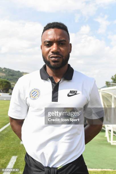 Stephane Sessegnon of Montpellier during the friendly match between Montpellier Herault and Clermont foot on July 19, 2017 in Millau, France.