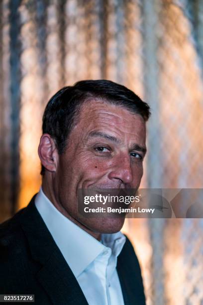 Life coach and business guru Tony Robbins is photographed for Money Magazine on March 17 at his home in Palm Beach, Florida.