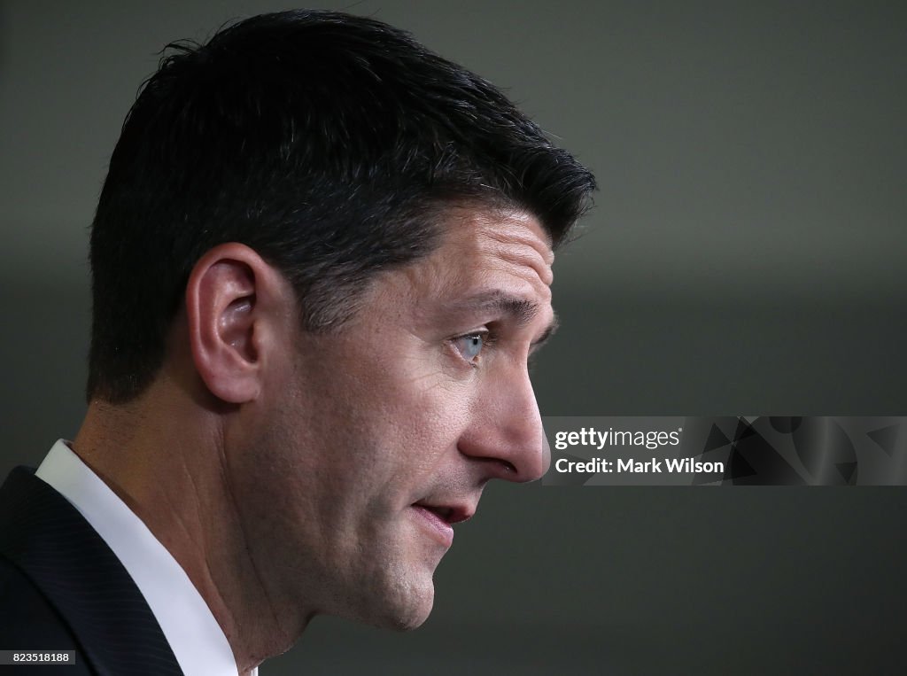 Speaker Paul Ryan Holds Weekly Media Briefing At U.S. Capitol