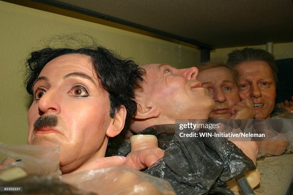 Close-up of wax figures, St. Petersburg, Russia