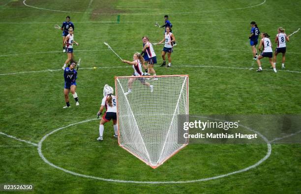 General view during the Lacrosse Women's match between Great Britain and Japan of The World Games at Olawka Stadium on July 27, 2017 in Wroclaw,...