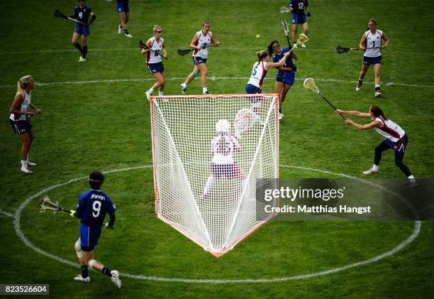 General view during the Lacrosse Women's match between Great Britain and Japan of The World Games at Olawka Stadium on July 27, 2017 in Wroclaw,...