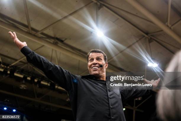 Life coach and business guru Tony Robbins is photographed for Money Magazine on March 17 at his home in Palm Beach, Florida. Pictured: Robbins hosts...