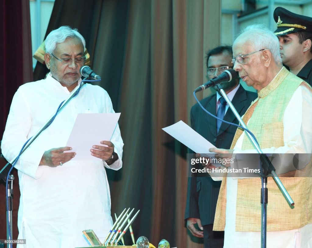 Nitish Kumar Sworn In As Bihar Chief Minister With Sushil Kumar Modi Becomes His Deputy