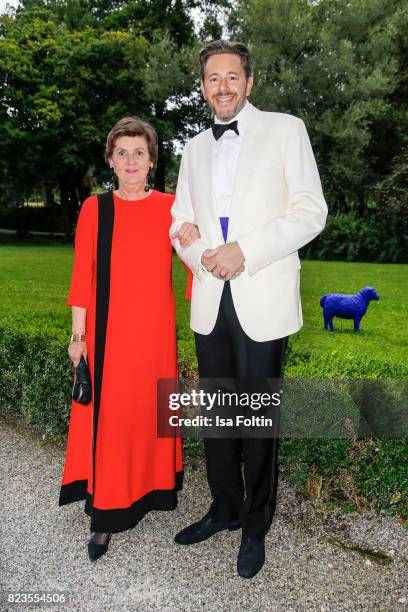 Helga Rabl-Stadler and Austrian politician Harald Mahrer during the International Salzburg Association Gala on July 26, 2017 in Salzburg, Austria.