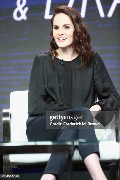 Michelle Dockery of 'TNT & TBS's Leading Women of Comedy and Drama' speaks onstage during the Turner Networks portion of the 2017 Summer Television...