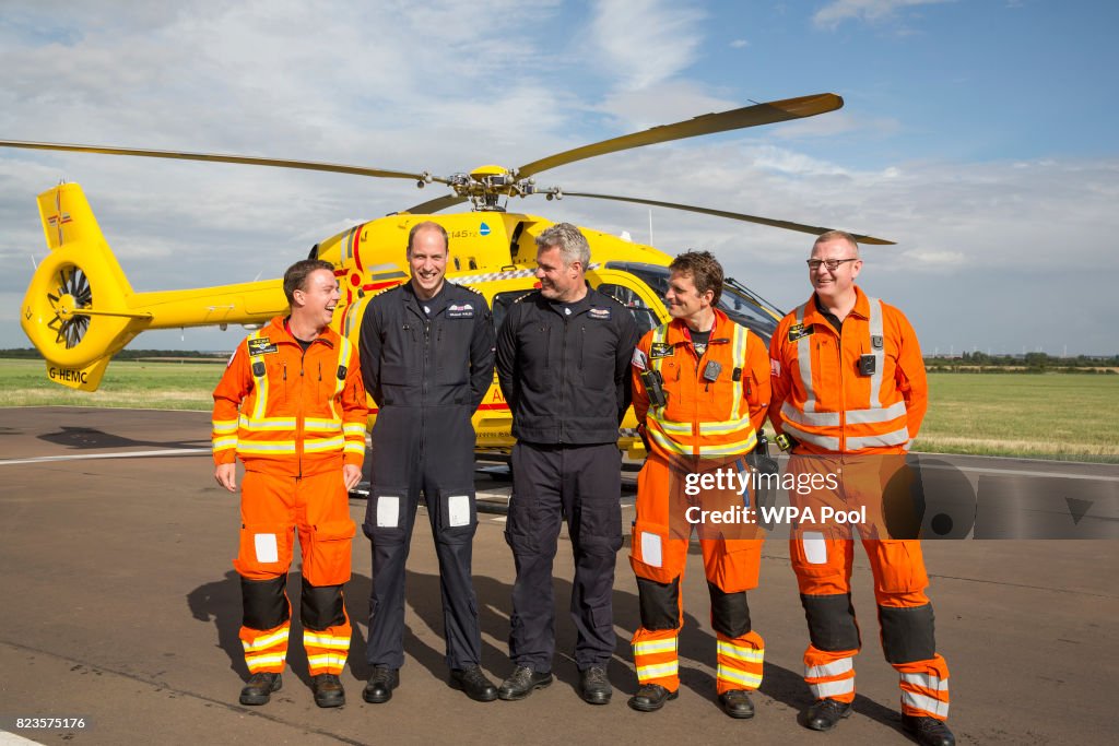 The Duke Of Cambridge Completes His Last Shift With The East Anglian Air Ambulance