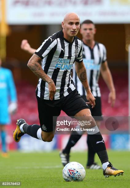 Jonjo Shelvey of Newcastle United during a pre-season friendly match between Bradford City and Newcastle United at Northern Commercials Stadium on...