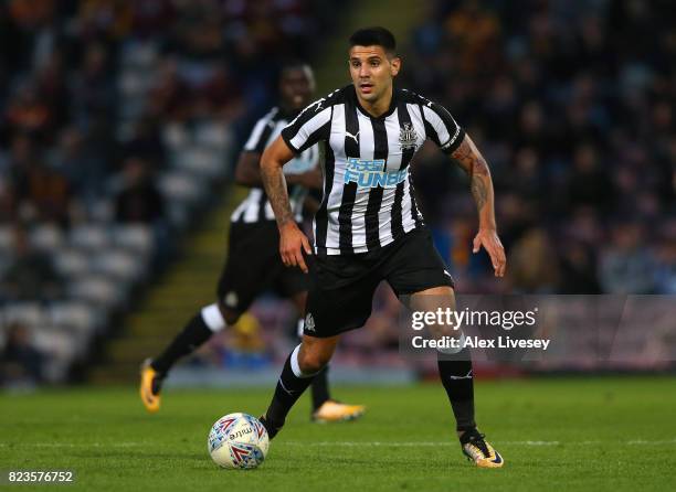 Aleksandar Mitrovic of Newcastle United during a pre-season friendly match between Bradford City and Newcastle United at Northern Commercials Stadium...